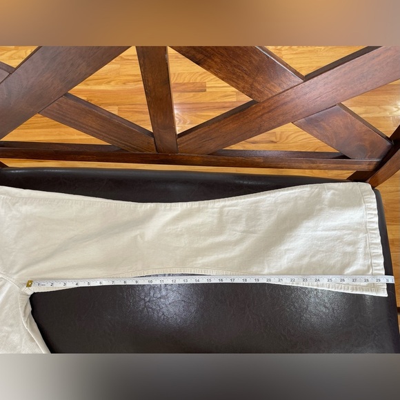 Hollister High Rise Flare 1R waist 25 ivory cream corduroy flare pants festival - Picture 8 of 15